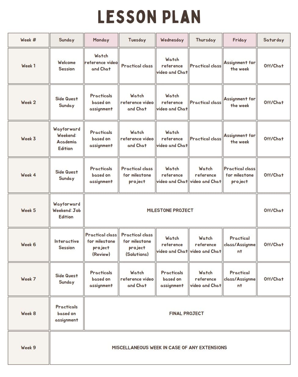 Lesson Plan
